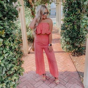 Coral 2 piece jumpsuit